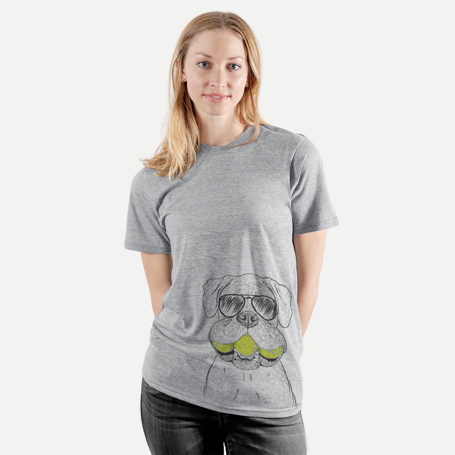 Seamus The Boxer - Tri-Blend Unisex Crewneck T-Shirt Dog Lover Gift