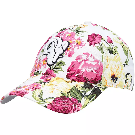 Women's '47 White Los Angeles Rams Rosalynn Clean Up Adjustable Hat, LAR White