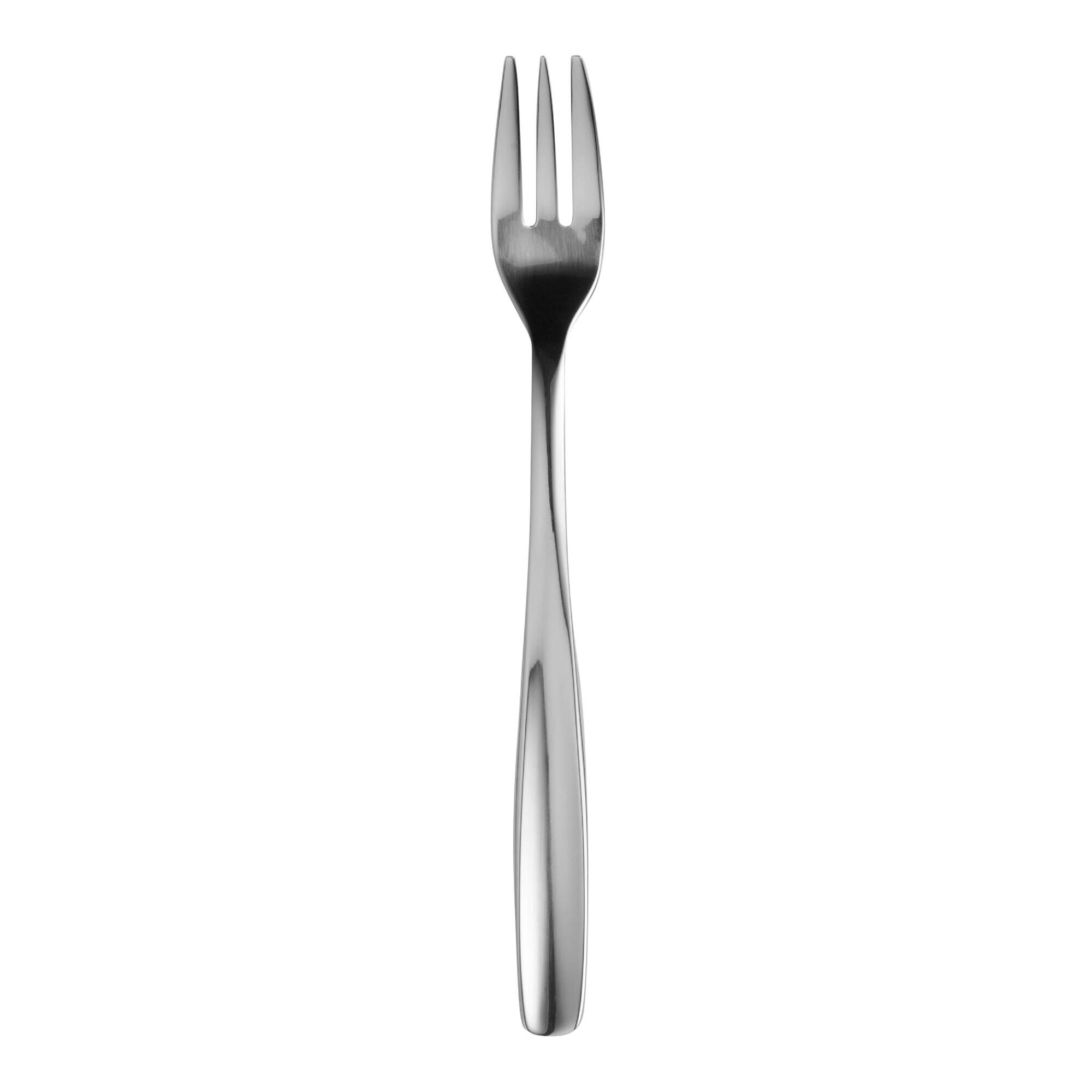 Luna Cocktail Forks Set of 4: Silver - Stainless Steel by World Market