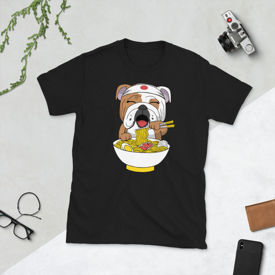 English Bulldog Japanese Ramen Lover Shirt, Funny T-Shirt, Dog Tee