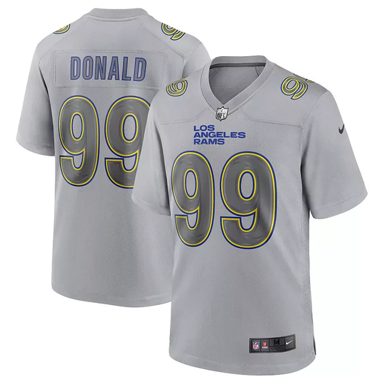 Men's Nike Aaron Donald Gray Los Angeles Rams Atmosphere Fashion Game Jersey, Size: Small, LAR Grey