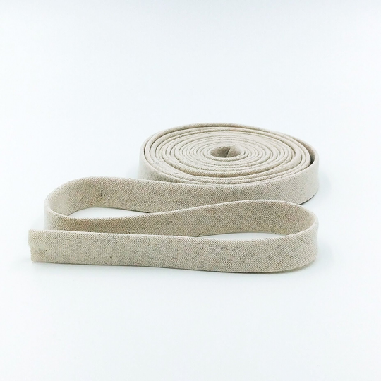 Double Fold Bias Tape 1/2'' Linen Blend Natural