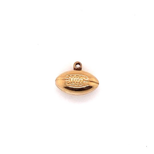 Vintage 14K Yellow Gold Football Charm