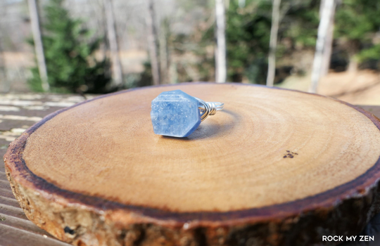 Kyanite Wire Wrapped Ring By Rock My Zen