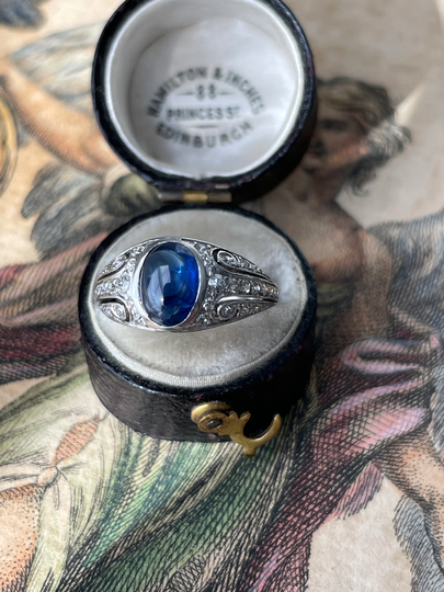 Art Deco Sapphire & Diamond Ring