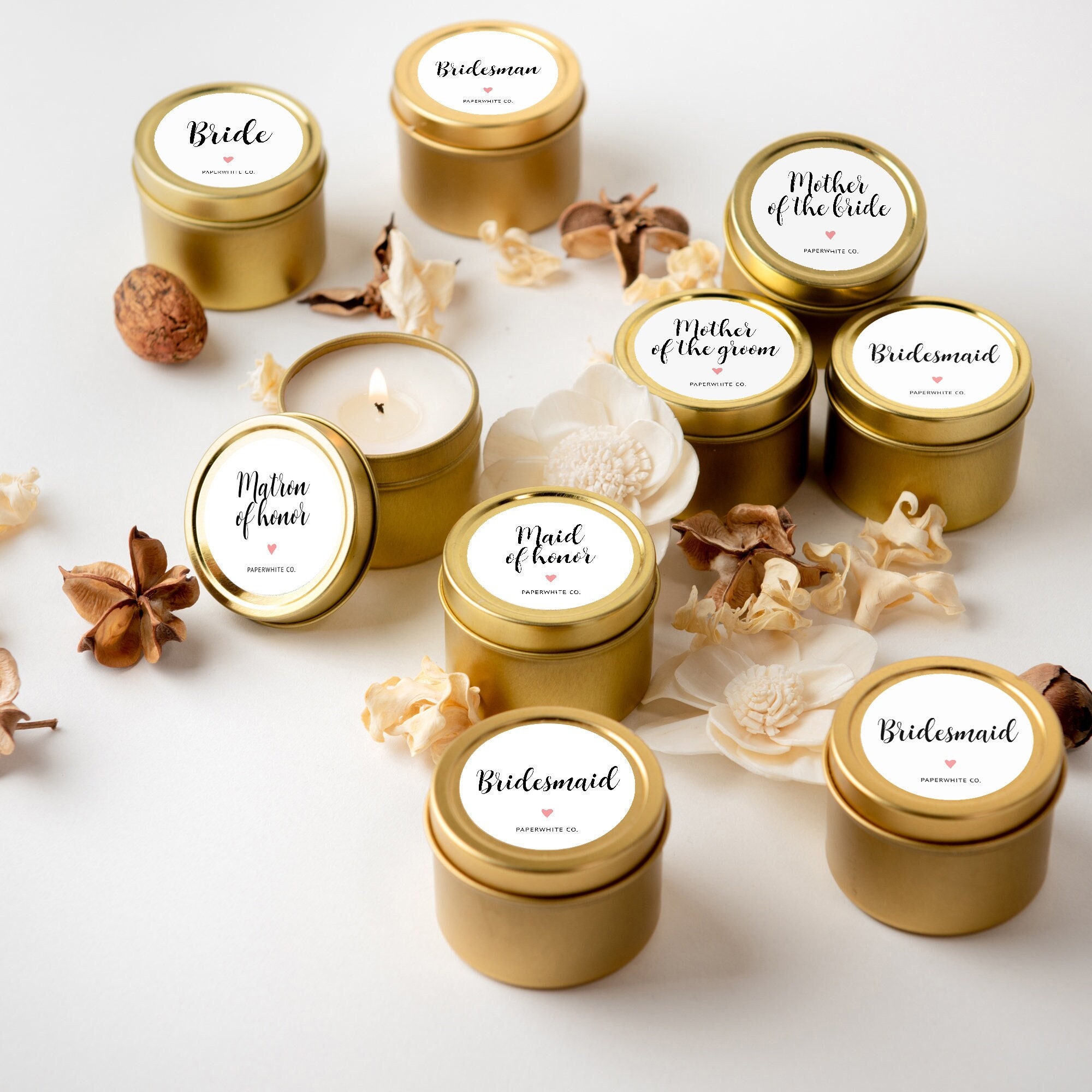 Bridesmaid Candle, Small Gift, Mini Proposal Gift - W11