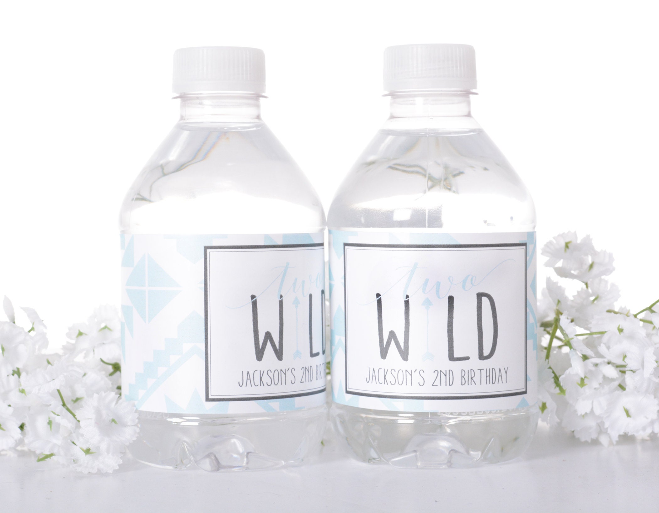 Two Wild Birthday Stickers, Party Theme, Boho Decoration, Water Bottle Bohemian Sticker