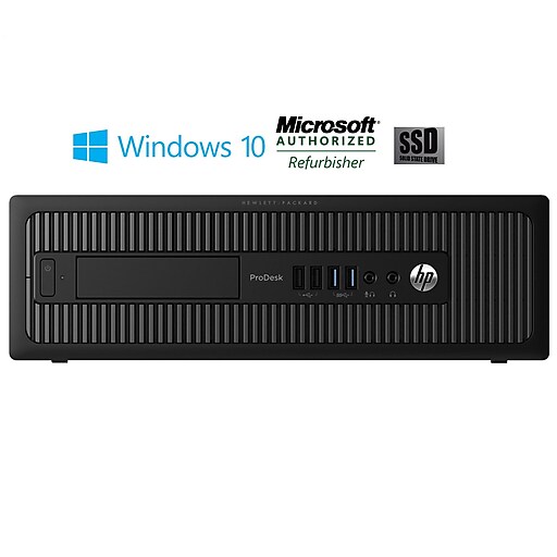 HP 600 G1 Small Form Factor Core I5 4570 3.2GHz 8GB RAM 128GB Solid State Drive Windows 10 Pro, Refurbished