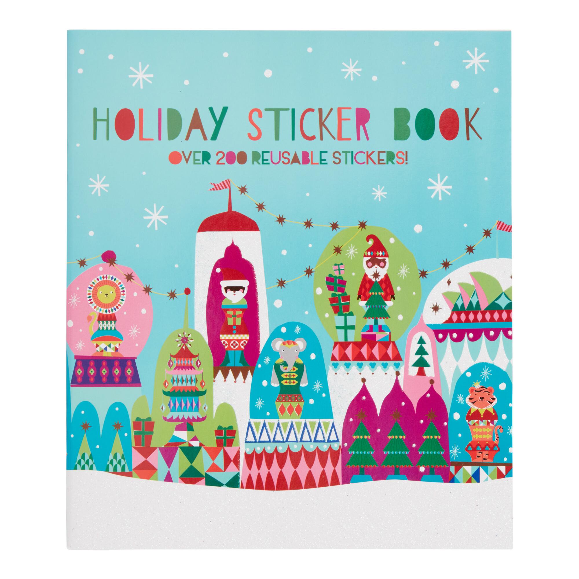 Festive Holiday Reusable Sticker Book: Multi - Paper by World Market
