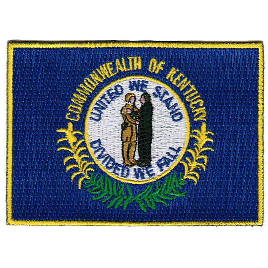 Kentucky State Flag Patch Iron-On Embroidered Applique Top Quality