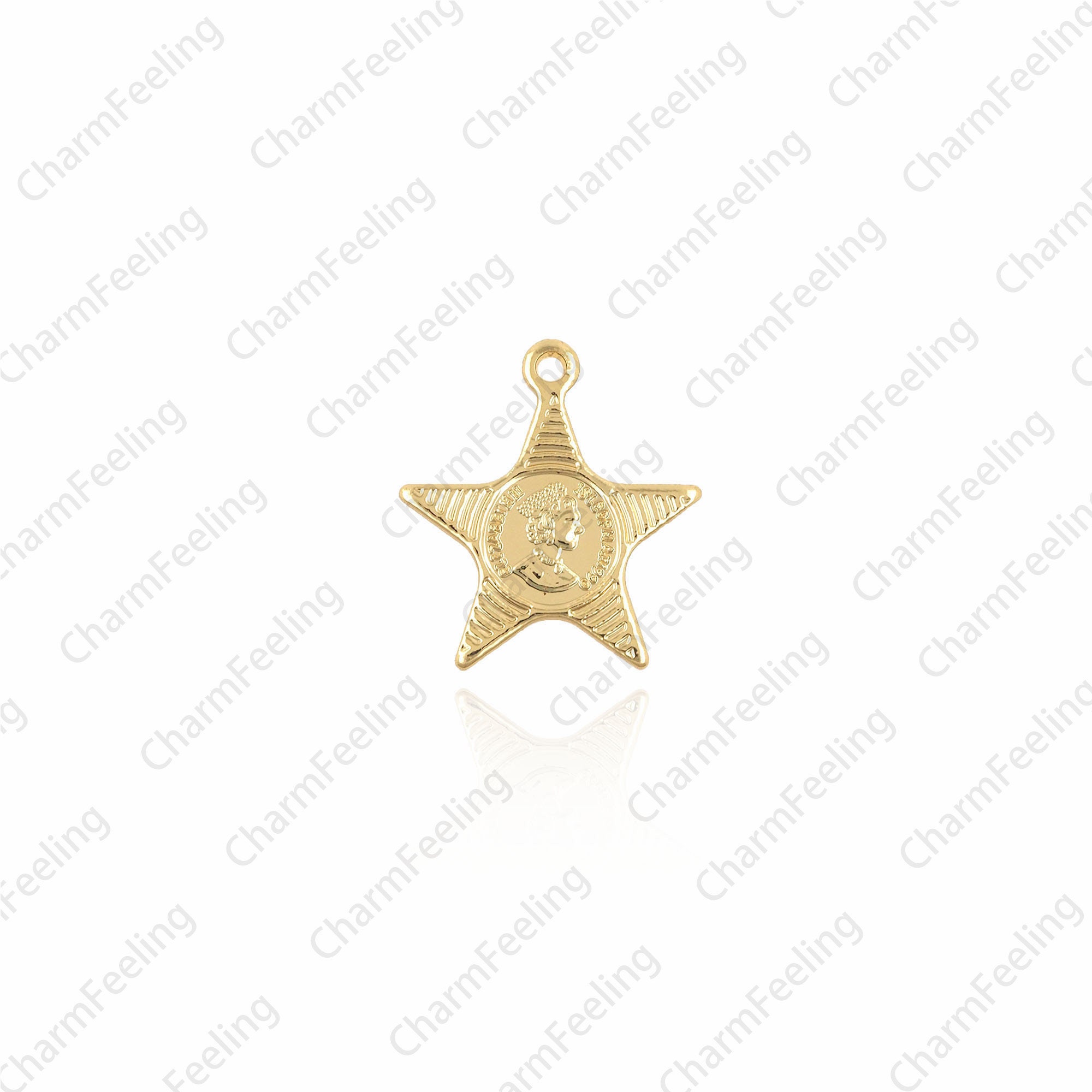 Ancient Greek Five-Pointed Star Pendant, Star Pendant Necklace, Ancient Jewelry, Coins 17.5x16x1.2mm 1Pcs