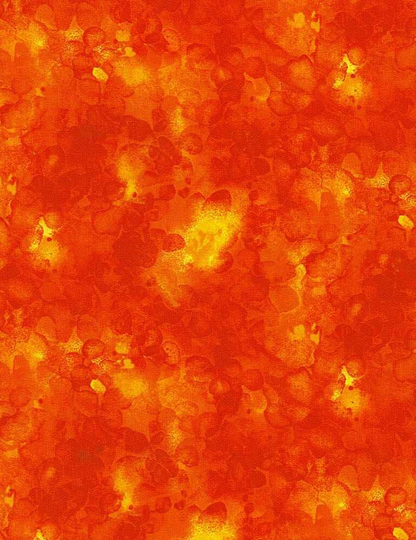 Solid-Ish Watercolor Texture Blender in Flame Orange From Basics Collection For Timeless Treasures Fabric - 100% Cotton