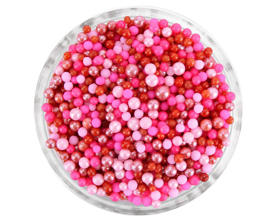 Valentines Day Non-Pareils Blend - Fun Blend Of Pink & Red Sprinkles For Cakes, Cookies Cupcakes