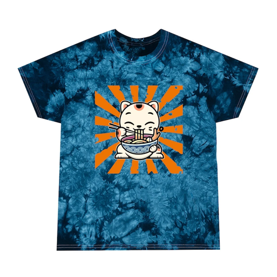 Kawaii Ramen Cat Tie-Dye Tee
