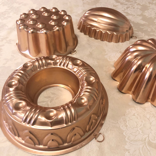 50S Pink Aluminum Kitchen Copper Mold Decor Molds Set Of 4