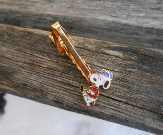 Vintage Snoopy Golf Tie Clip. Gift For Dad, Groom, Groomsmen, Wedding, Anniversary, Birthday, Father's Day