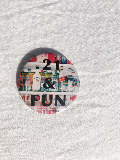 Birthday Pin || Sorority Pin Button 21st Birthday Party Outfit