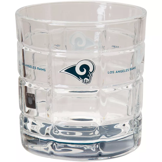 Los Angeles Rams 10oz. Bottoms Up Squared Rocks Glass, Multicolor