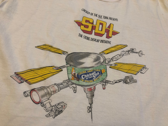 Wow 80S Chicken Of The Sea Tuna "Sdi Store Display Initiative" Vintage T-Shirt Extremely Rare Jessica Simpson Newlyweds 90S Food Seafood Fun