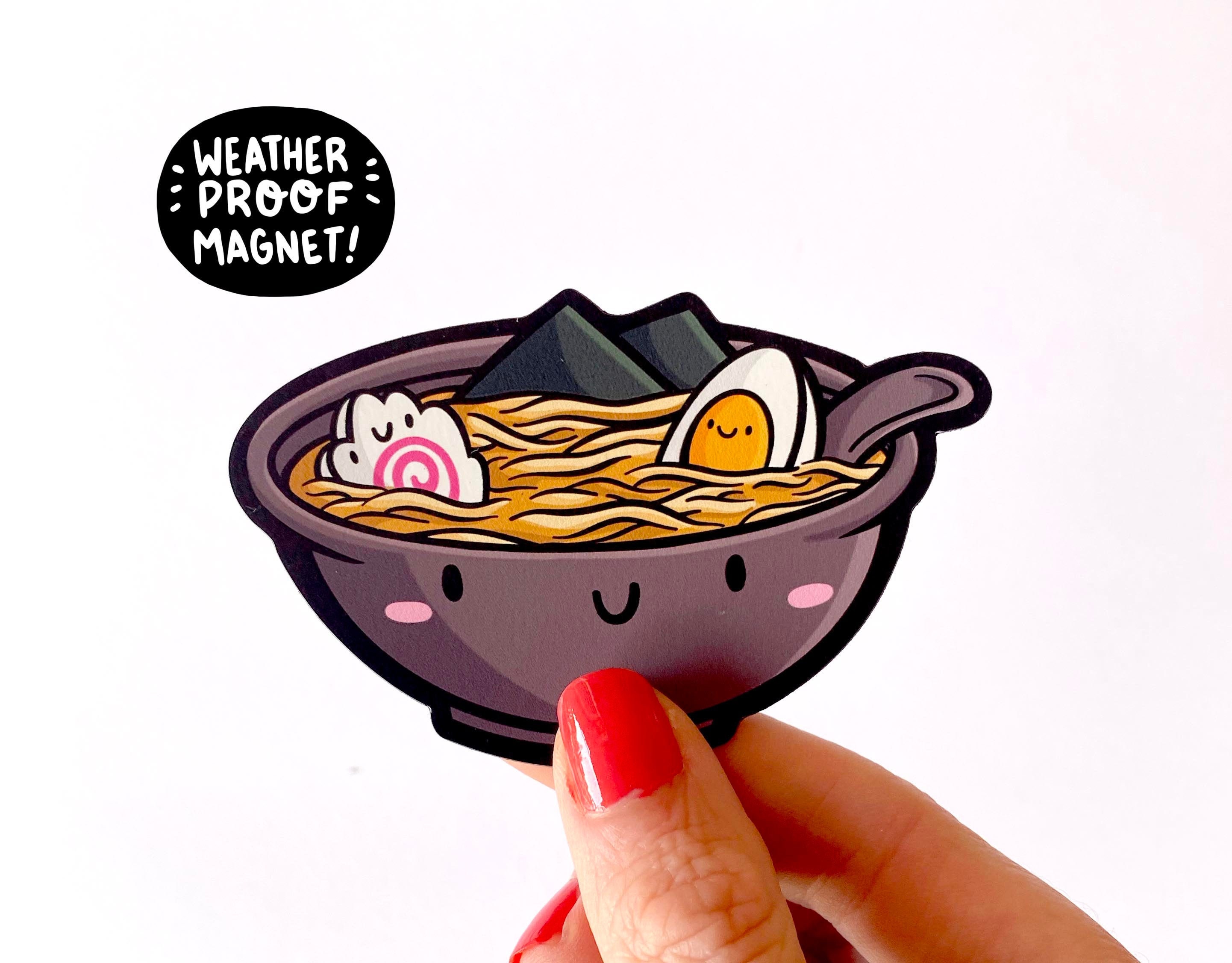 Ramen Magnet | Bowl Of Ramen Waterproof Vinyl Car Kawaii Food Anime Fridge Locker Japanese Art