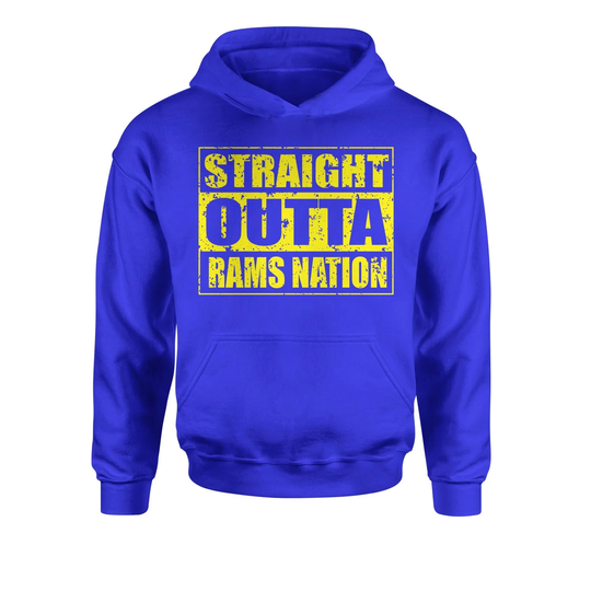straight Outta Rams Nation Football Youth-Sized Hoodie