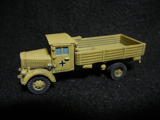 Custom Painted Bolt Action 1/56 | 28mm German Einheits Opel Truck in Panzer Yellow