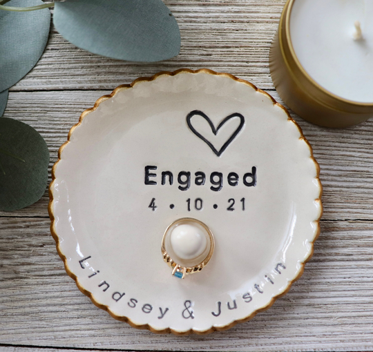 Engagement Ring Holder, Future Daughter in Law Gift, Personalized Dish