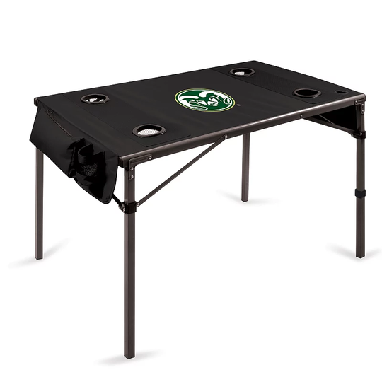 Picnic Time Colorado State Rams Portable Folding Table, Black