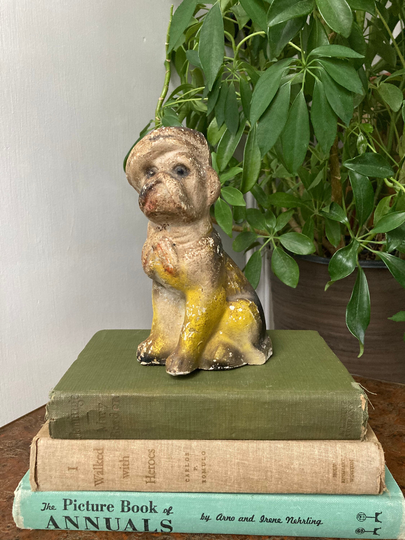 Chalkware Dog With A Hat