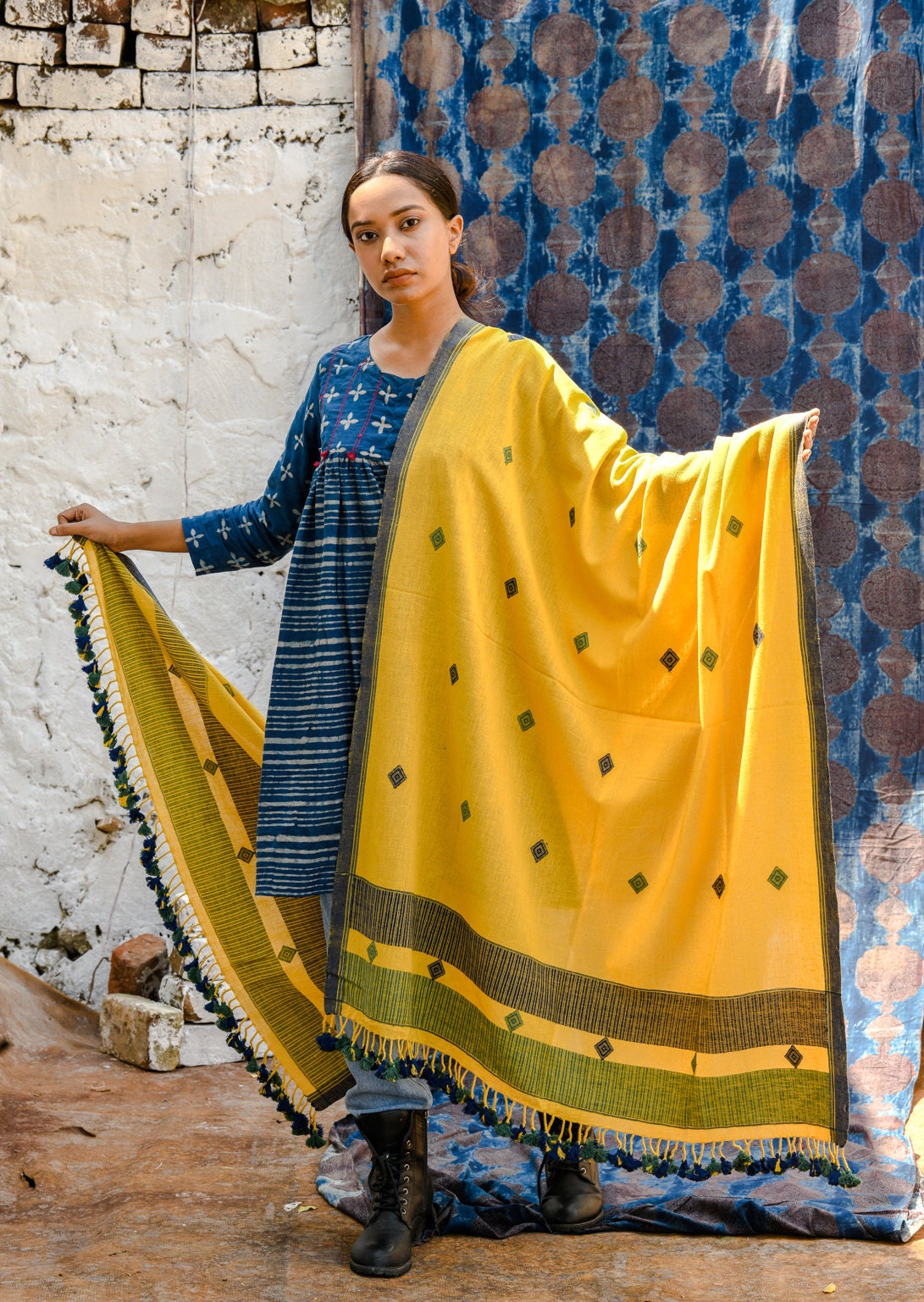 The Handwoven Dream | Traditional Organic Cotton Shawl