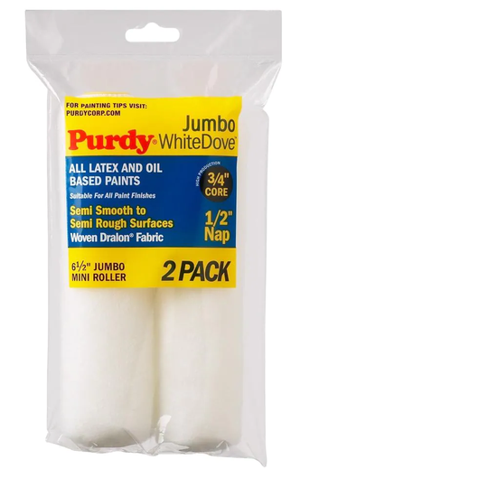 Purdy White Dove 2-Pack 6.5-in x 1/2-in Mini Woven Synthetic Blend Paint Roller Cover | 140626013