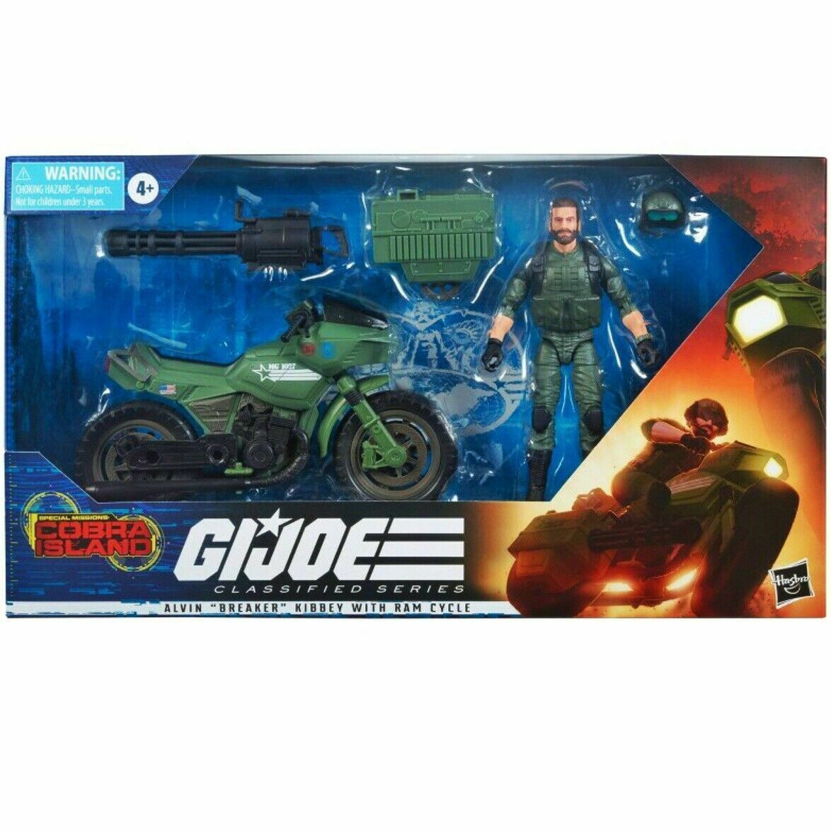 Hasbro G.I. JOE Classified 6" Cobra Island Alvin Breaker Kinney With Ram Cycle