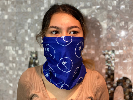 Chuuk State Flag Face Mask, Neck Gaiter, Scarf, Etc