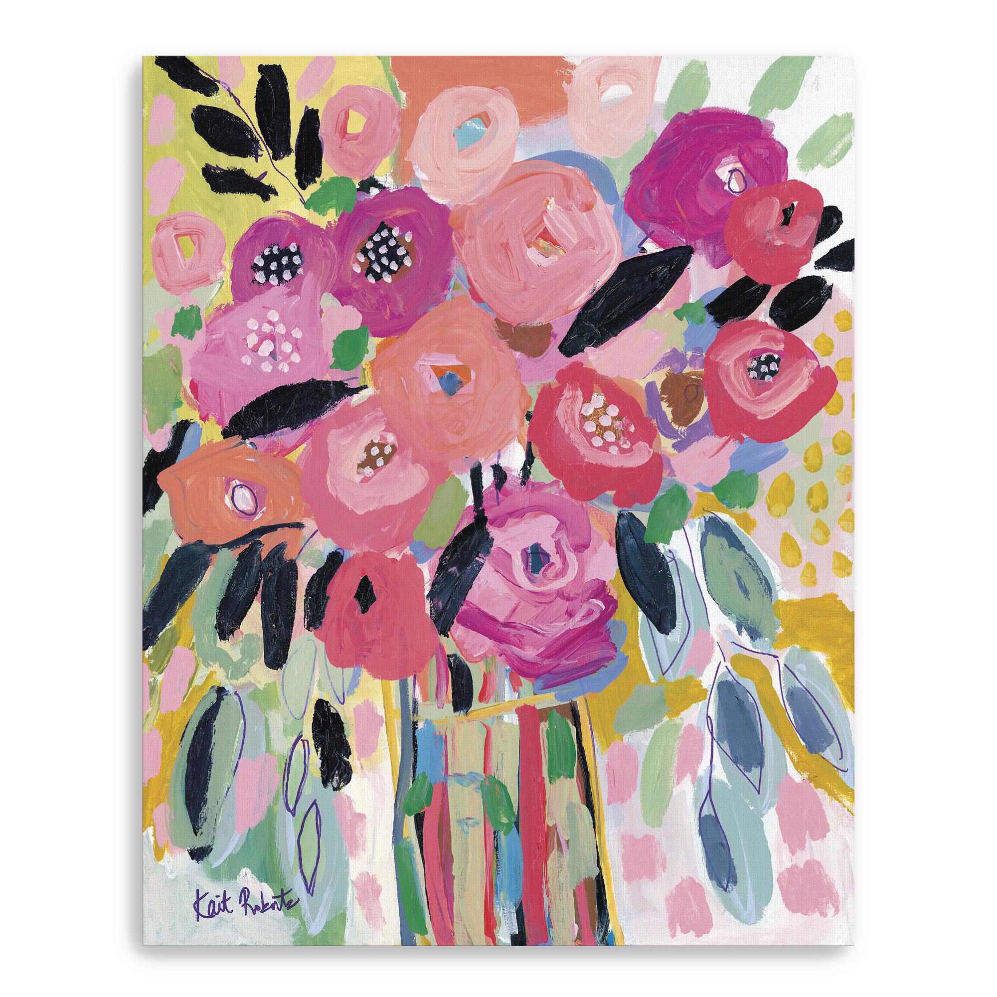 Flowers, A Multivitamin by Kait Roberts Canvas Wall Art - Medium by World Market