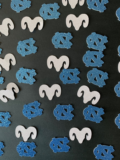 University Of North Carolina Inspired Confetti - Unc Table Scatter Graduation Party Decor