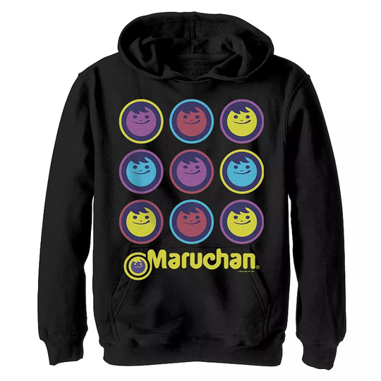 Boys 8-20 Maruchan Neon Face Logo Hoodie, Boy's, Size: Small, Black