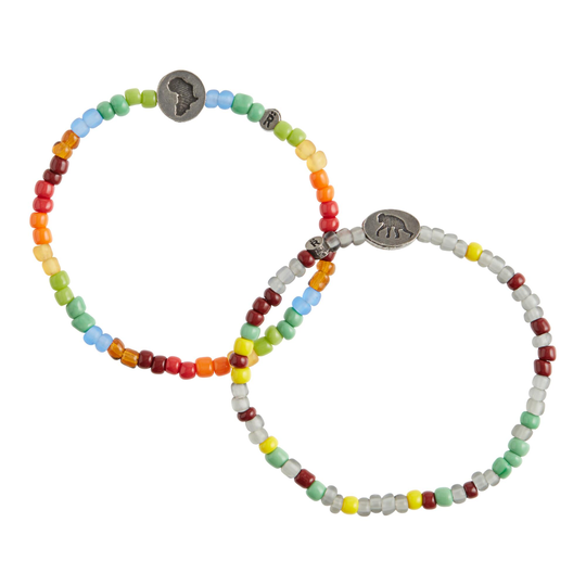 Relate Awareness Handmade Stretch Bracelet: Red/Multi by World Market
