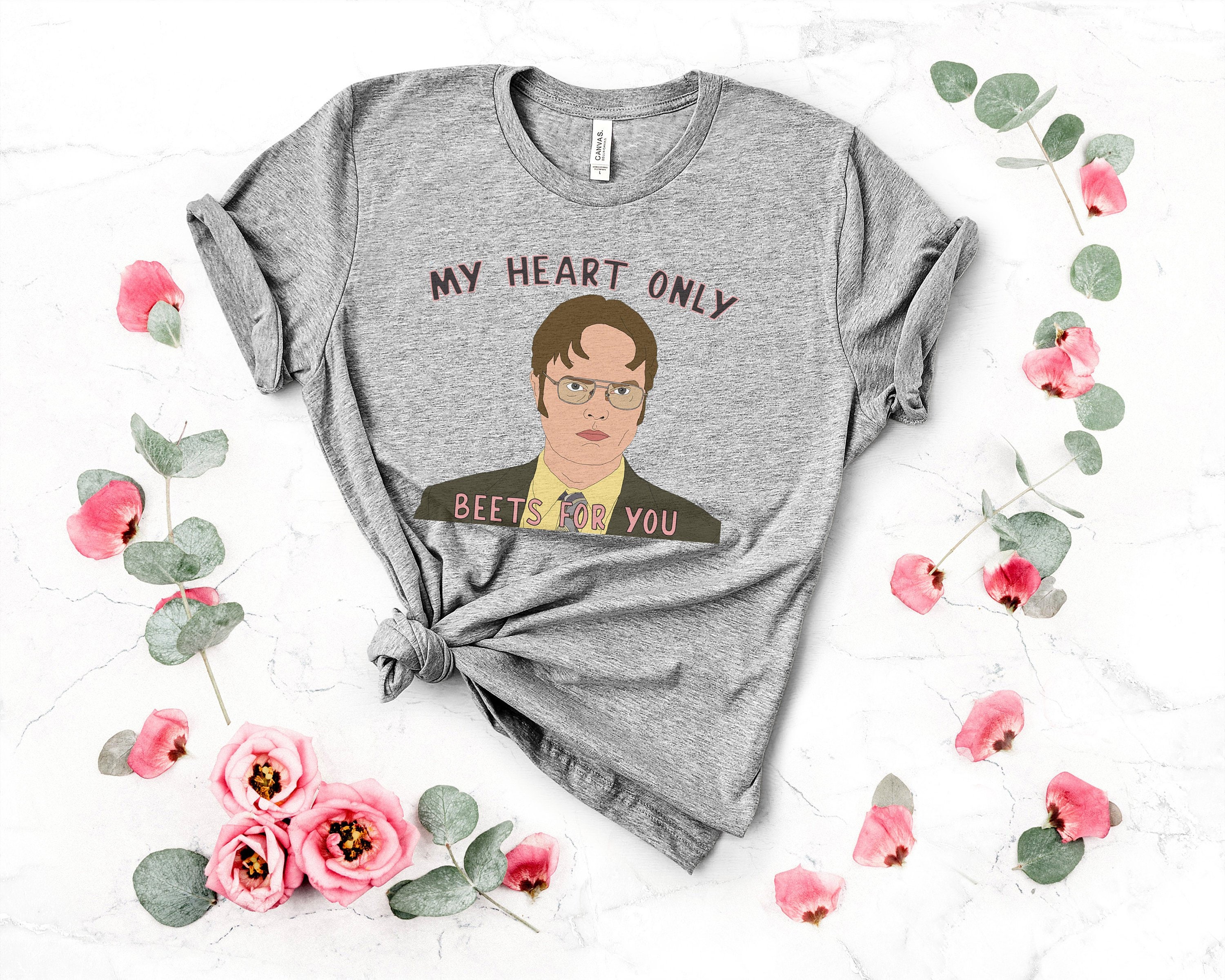 Dwight Shirt Heart Beets Valentines - Pop Culture False Schrute Day Mens & Womens Sizes Trending