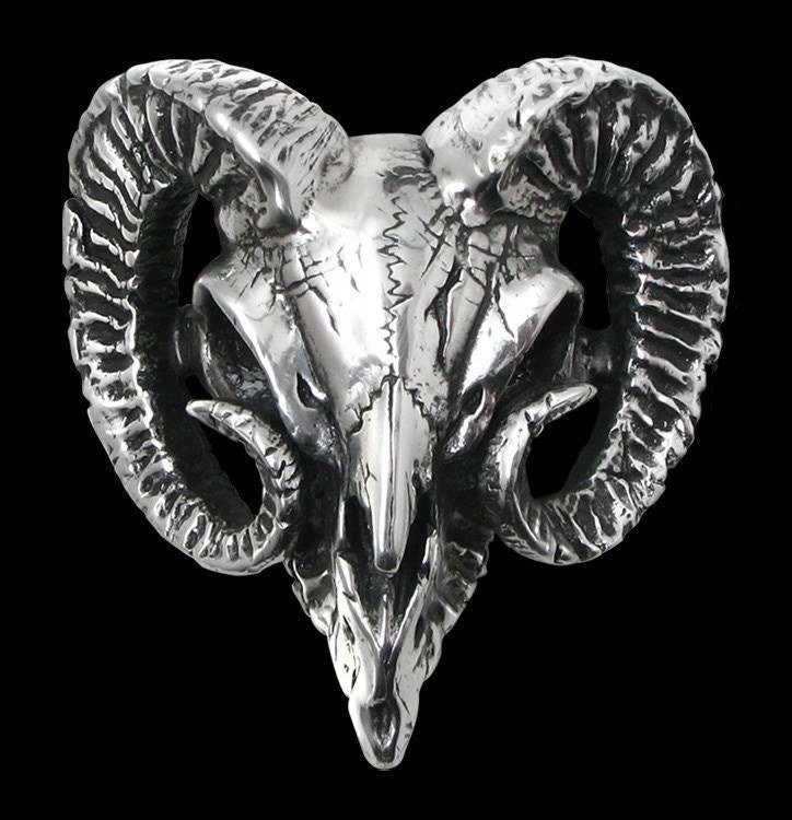Ram's Skull Belt Buckle, Ram, Ram Skull, Rams Satanic, Ram Belt, Art, Rockers Gift, Decor, Buckle