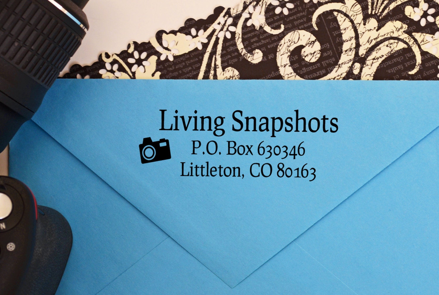 Custom Address Stamp For Your Photography Etsy Shop - Self Inking Stamp