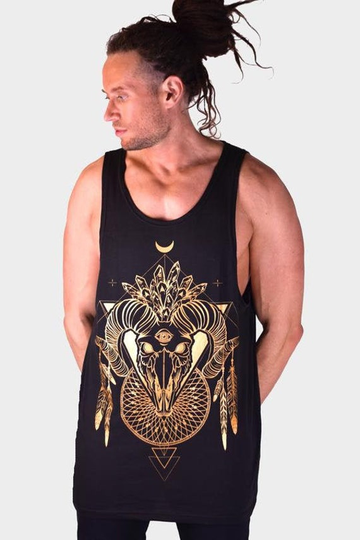 Handmade Screen Printed Sacred Geometry Tank Top