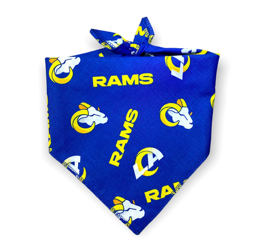 Los Angeles Rams Dog Bandana | Standard Tie-On Bandana