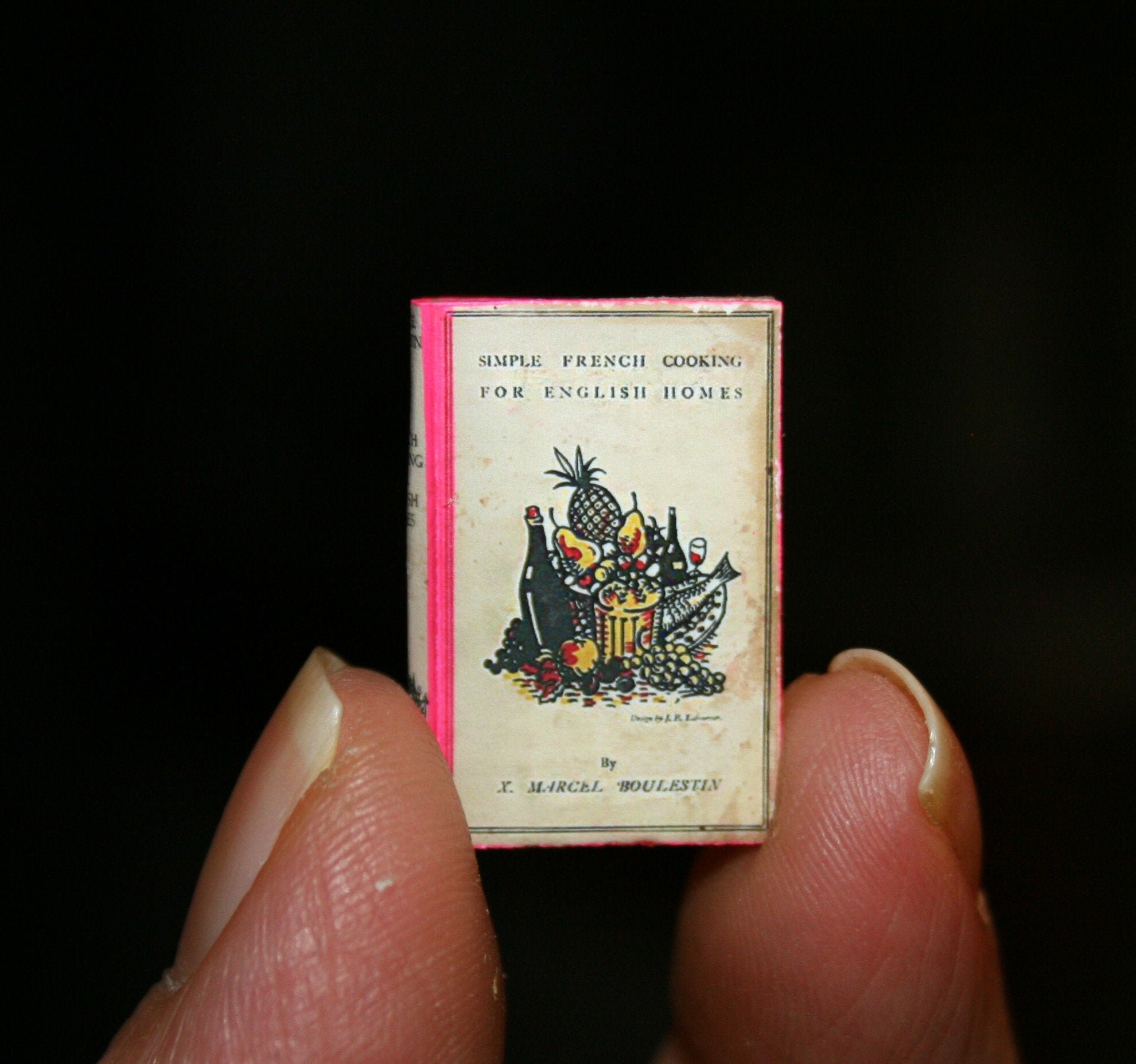 Dollhouse Miniatures Simple French Cooking, Cook Book Artisan Handmade Miniature in 12Th Scale. From Cosediunaltromondo Italy"