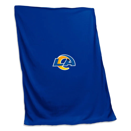 Logo Brands Los Angeles Rams Sweatshirt Blanket Blue 60-in x 80-in 2.6-lb | 629-74