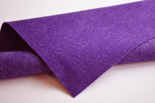 Grape Jelly Felt, Wool Felt Yardage, Merino Blend Purple Fabric