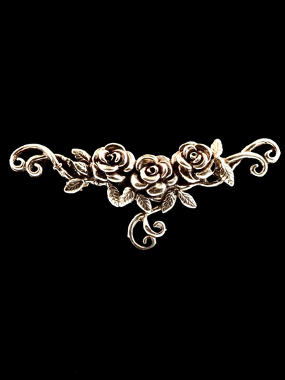 sterling Silver Rose Brooch Flower Pin Gift For Mom Mother Grandma Grandmother 925 Roses