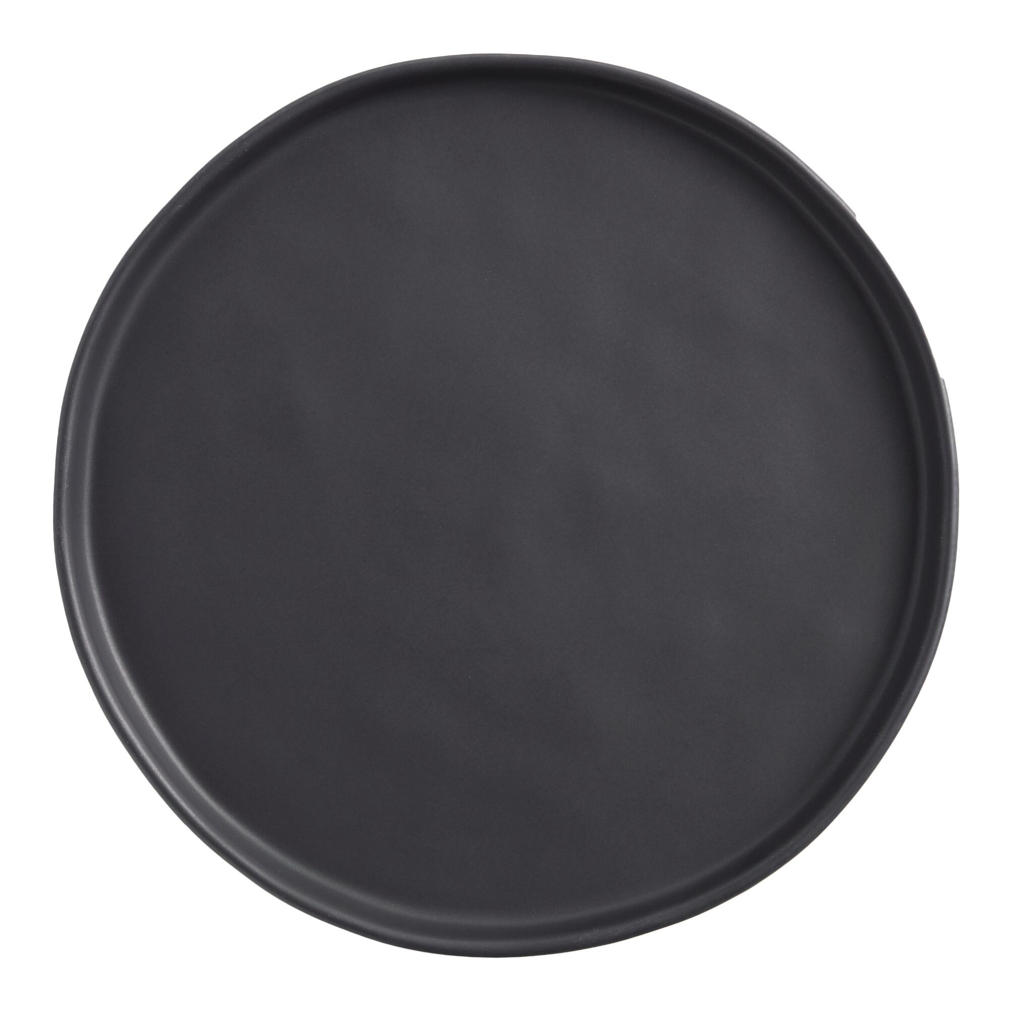 Black Organic Rim Mason Salad Plates Set Of 6 - Stoneware by World Market