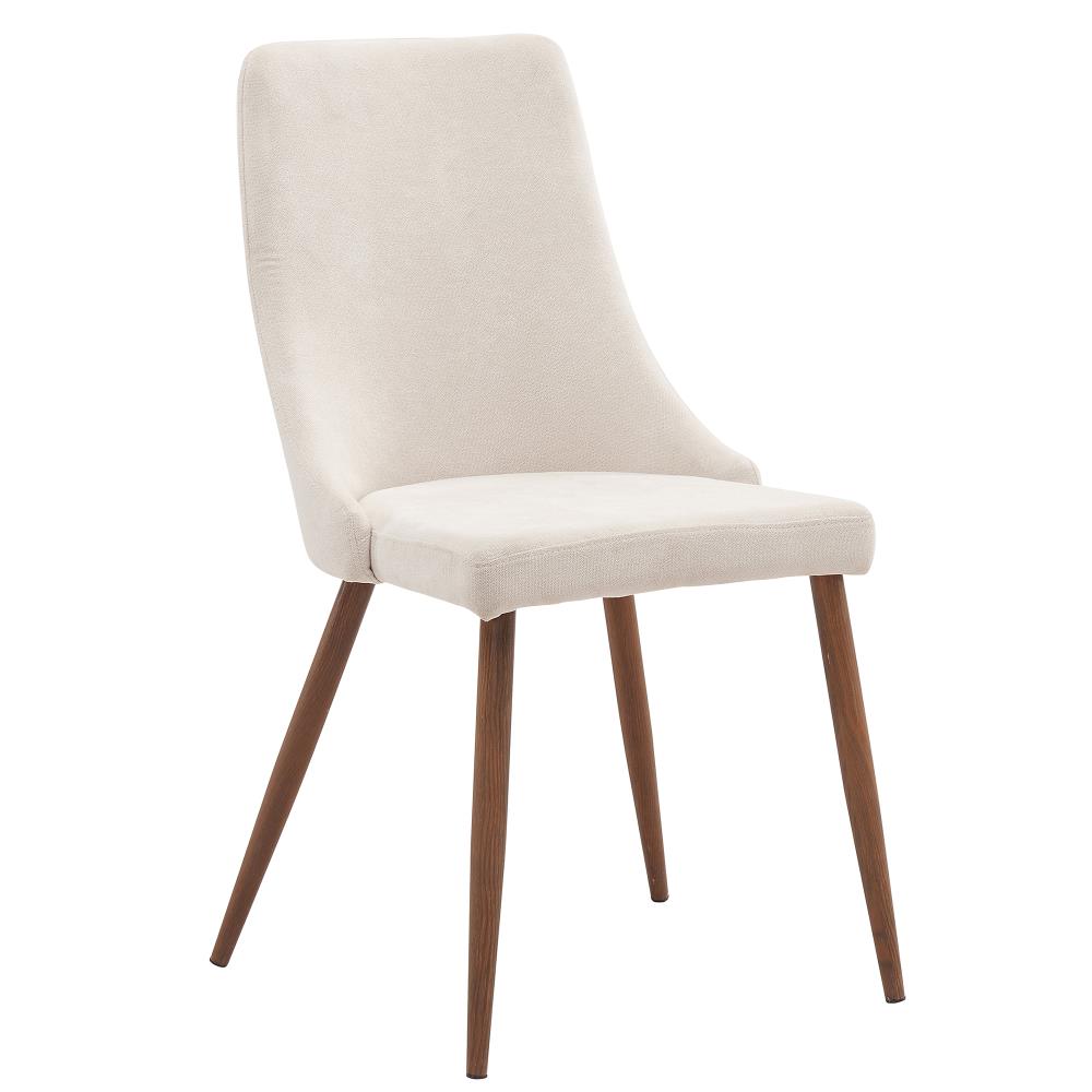 Worldwide Homefurnishings Set of 2 Contemporary/Modern Polyester/Polyester Blend Upholstered Dining Side Chair (Metal Frame) in Brown | 202-182BG