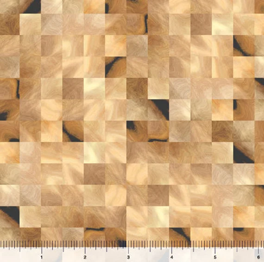 Pixel Square Inlay Blender Texture in Beige From Checkmate Collection By Qt Fabrics - 100% Cotton You Choose The Cut