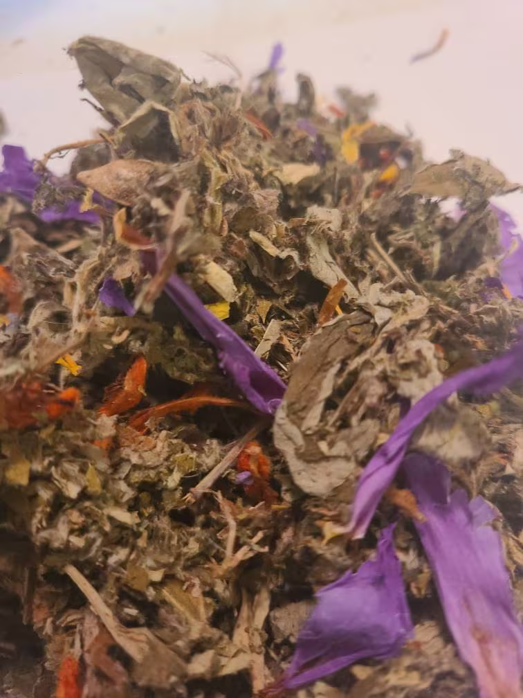 Calming Herbal Blend Damiana, Blue Lotus, Mugwort, & Klip Dagga With Calea Zacatechichi Dream Tea 14 Grams